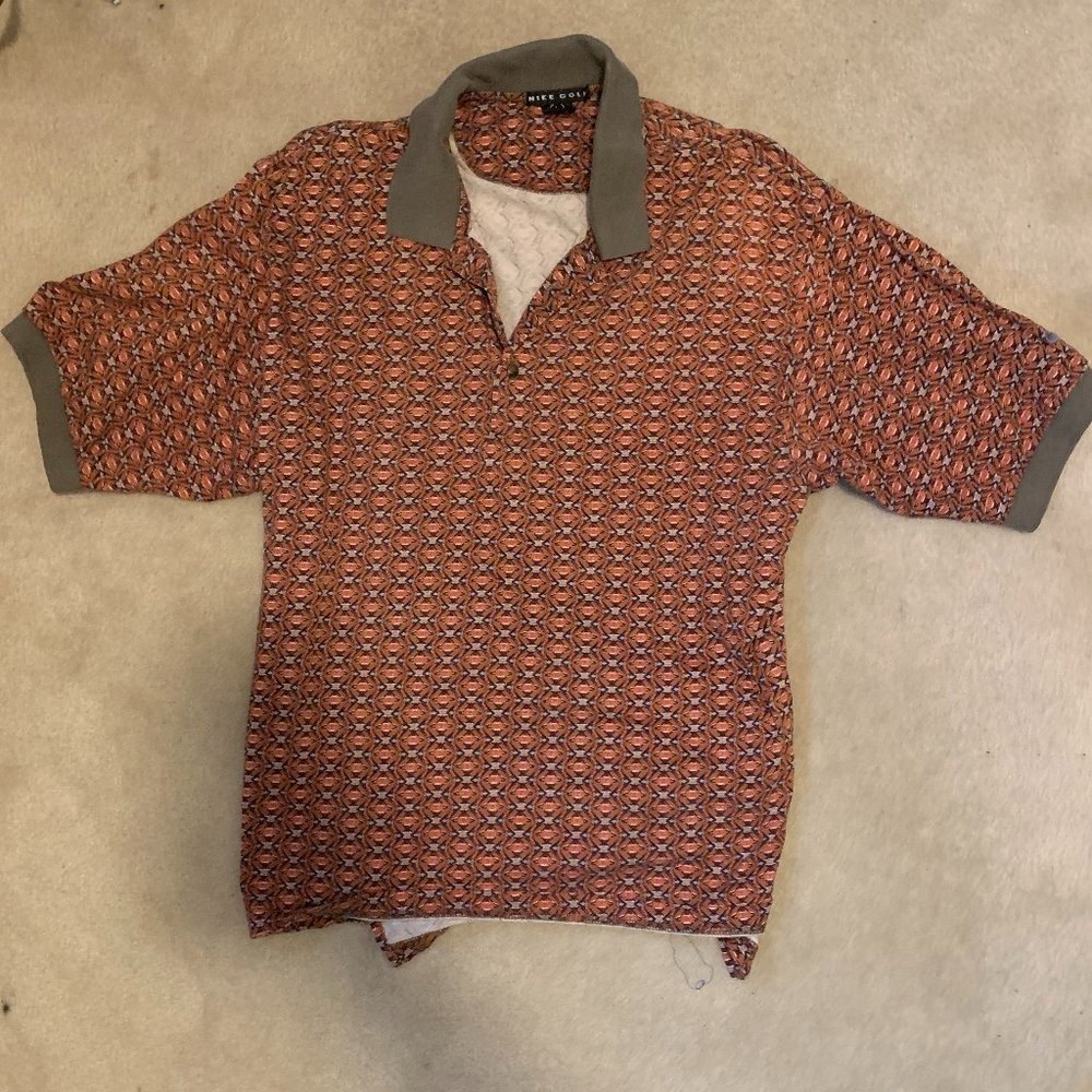 Large Vintage Retro Polo NIKE Golf Shirt